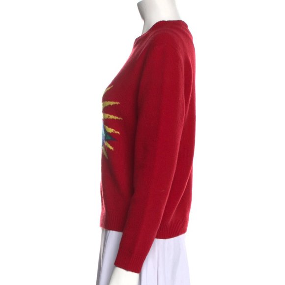 New Gucci 100% wool UFO alien spaceship intarsia knit cropped sweater jumper - Picture 4 of 16